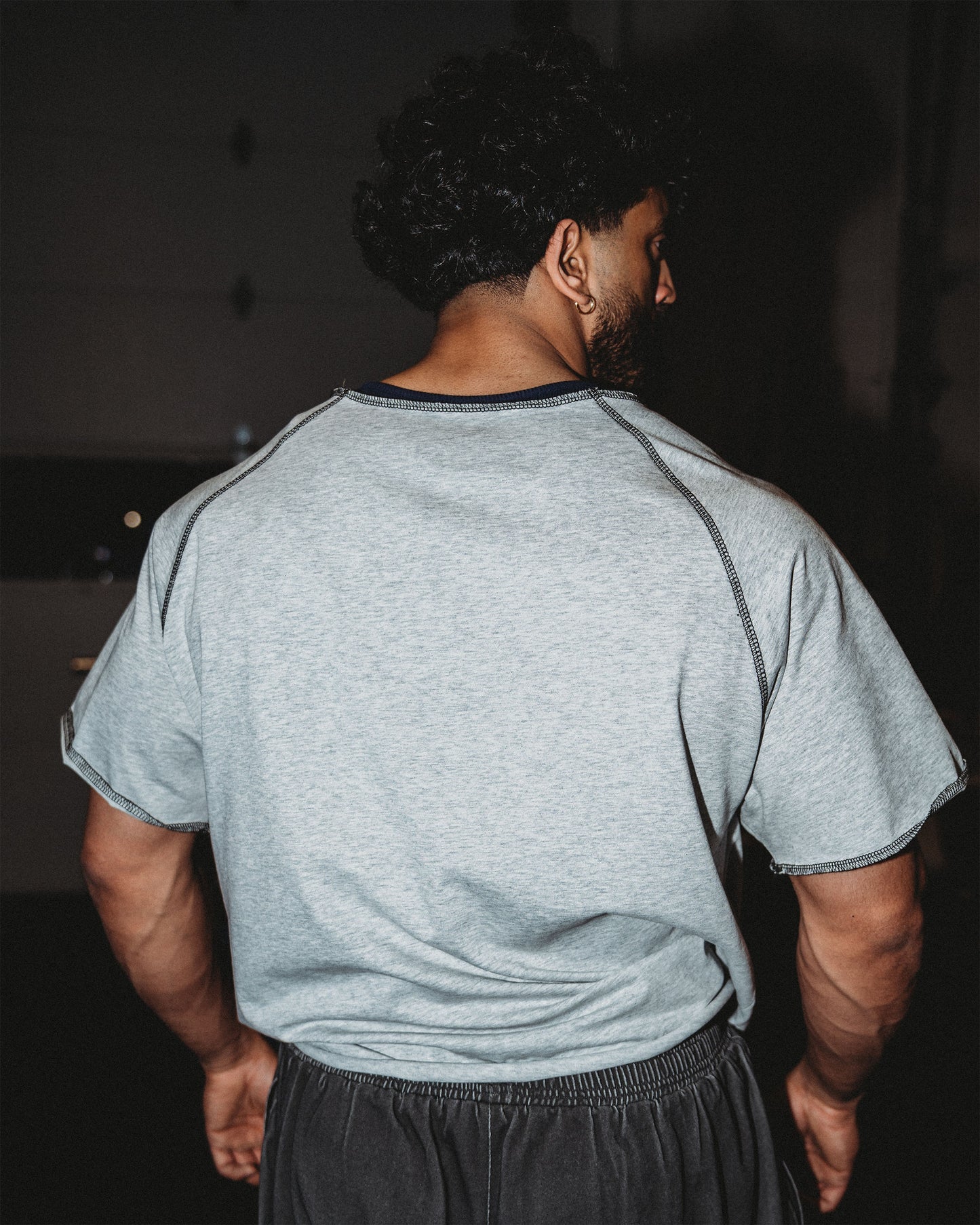 OSA Grey Short Sleeve Rag Top