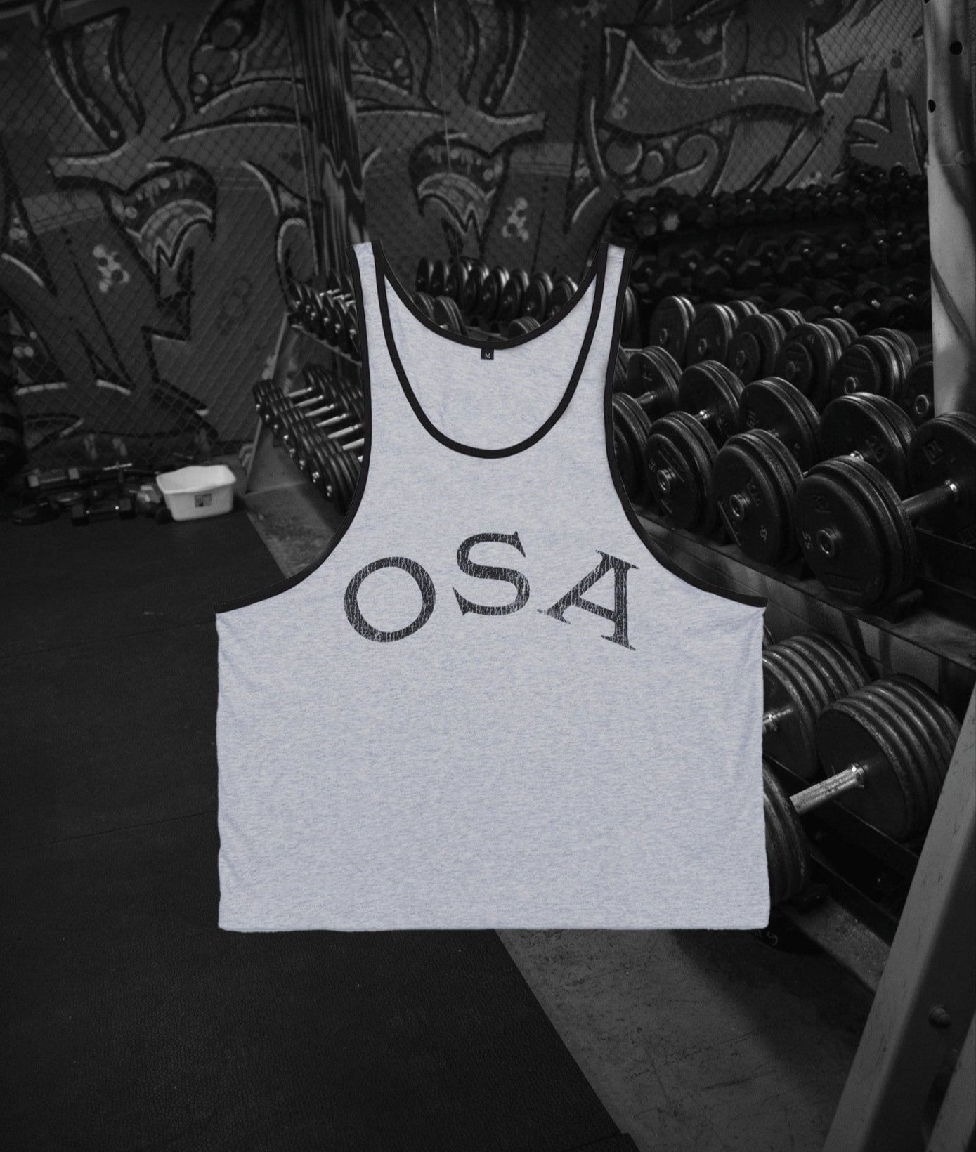 Old School Athletic Ringer Tank Grey