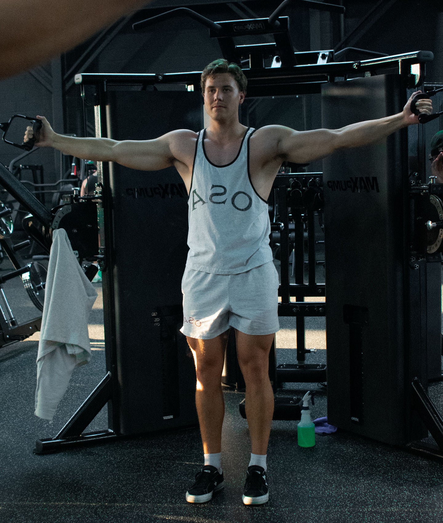 Old School Athletic Ringer Tank Grey