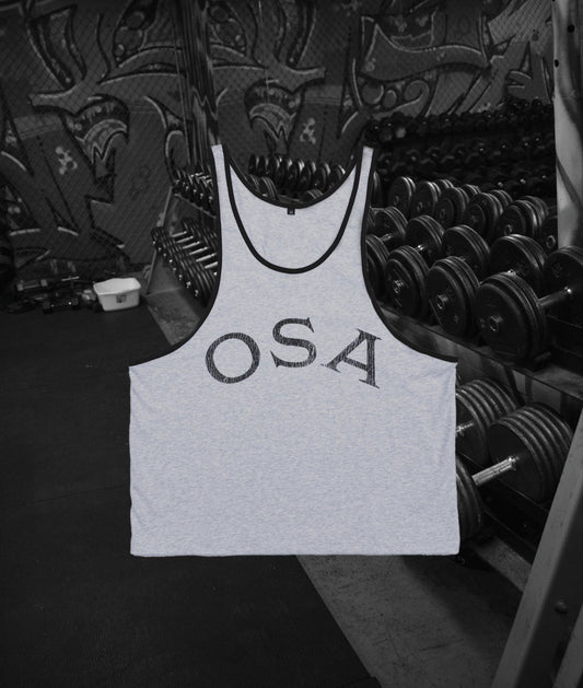 Old School Athletic Ringer Tank Grey