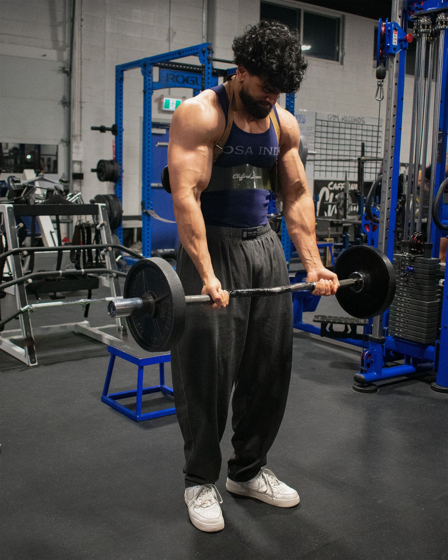 Black Diamond Patterned Bodybuilding Pants
