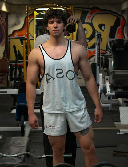 Old School Athletic Ringer Tank Grey